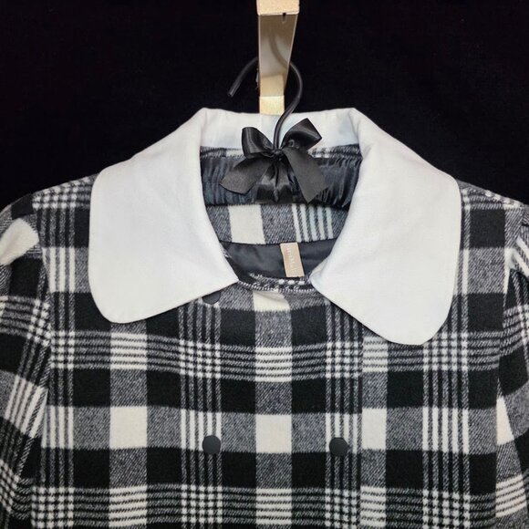 Marie Mullin Plaid Peter Pan Collar Cropped Jacket S - Picture 2 of 12